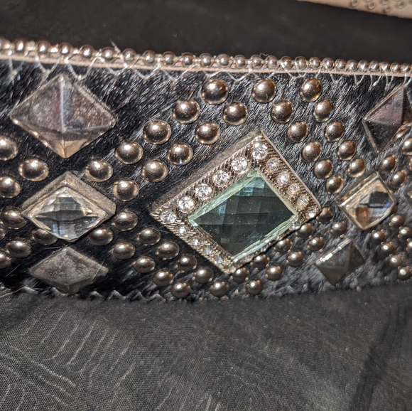 Rhinestone Hip Belt beautiful bling thick waist belt hide chunky sparkly studs - Picture 13 of 16